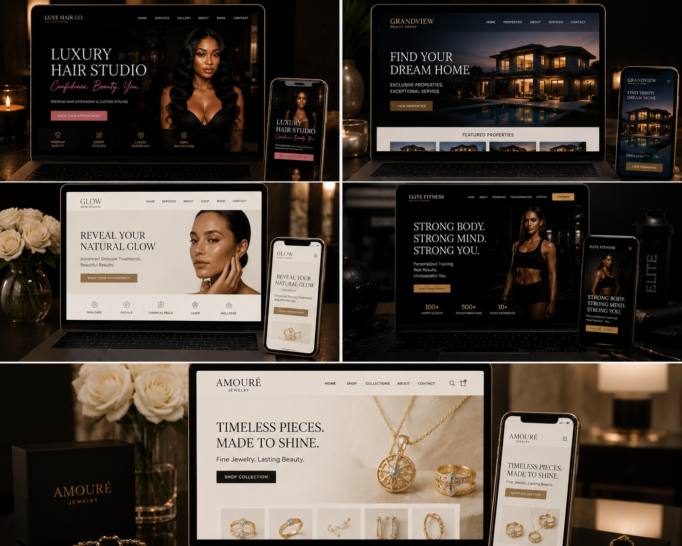 Hair Studio & Fitness — Kaliyah Digital Studio portfolio sample